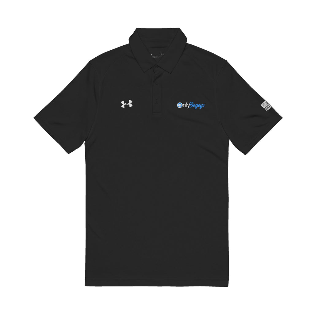 Embroidered Men’s Performance Polo – Subtle Script Logo