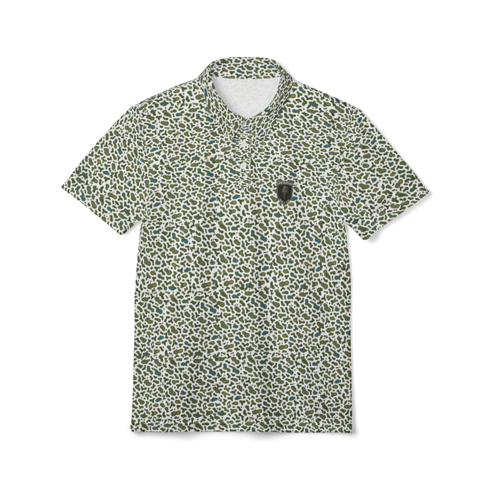 Winter-Green Camo Golf Polo
