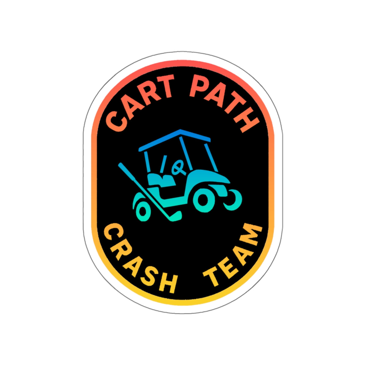 Cart Path Crash Team Badge Sticker